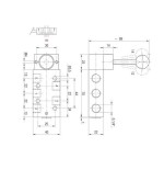 Valvula palanca inox. Aignep 5/3 O.C. 1/4" 3 posiciones fijas X1VL27OC03