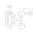 Valvula palanca inox. Aignep 5/3 P.C. 1/4" 3 posiciones fijas X1VL27PC03
