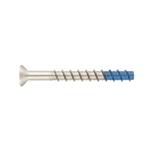 Tornillo cabeza avellanada para hormigon punta bimetal inoxidable A4 Index D-10 x 70 TXA10070