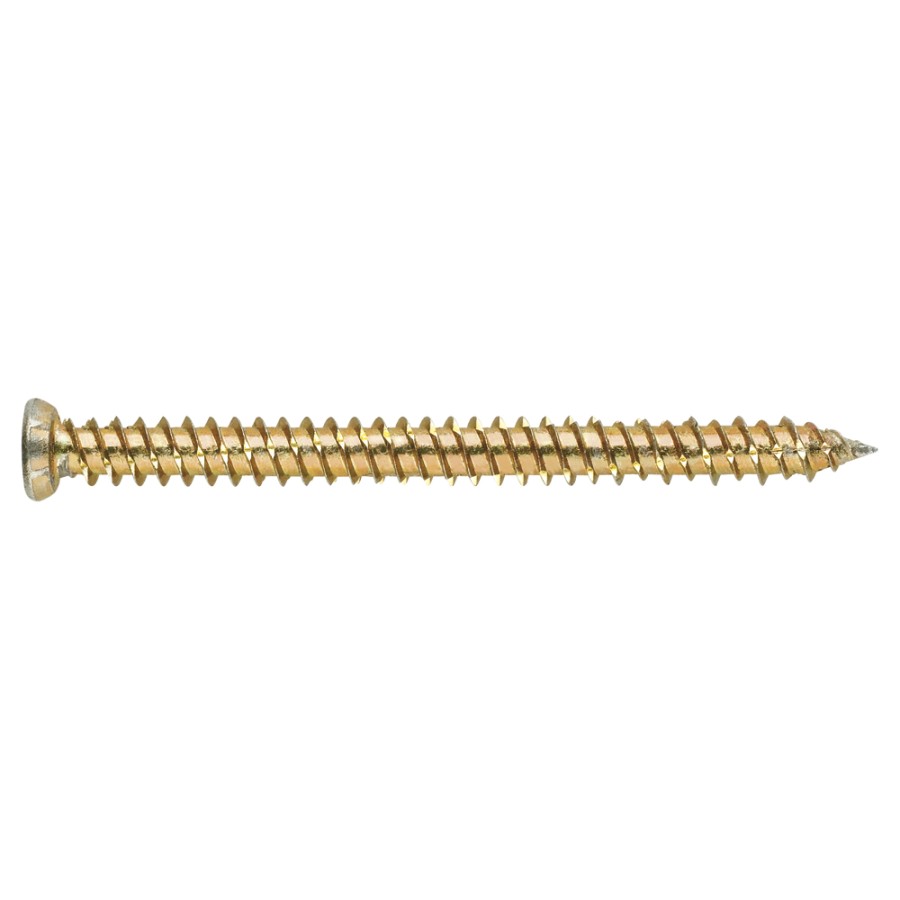 Tornillo bicromatado para hormigon cabeza plana Tx Index 7,5 x 132 D-6 HP75132 Tornillo bicromatado para hormigon cabeza plana Tx Index 7,5 x 132 D-6 HP75132