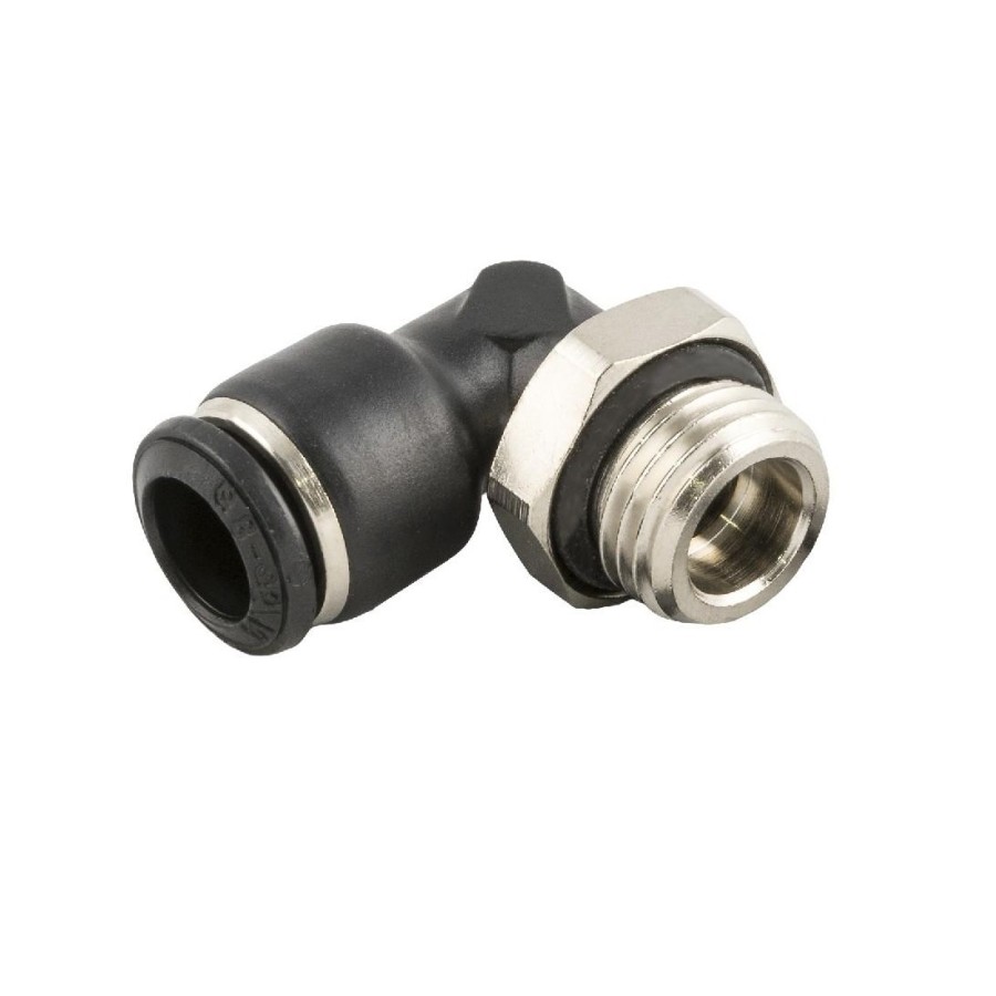Racor codo giratorio cilindrico macho Aignep 6 M5 codigo 55116 6 M5