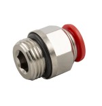 Racor recto macho cilindrico con torica Aignep 3 M5 codigo 50020 3 M5