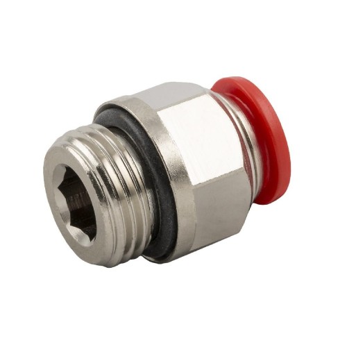 Racor recto macho cilindrico con torica Aignep 6 M12X1 codigo 50020 6 M12X1