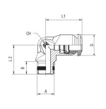 Racor codo macho conico Aignep 4 1/8" codigo 50100 4 1/8