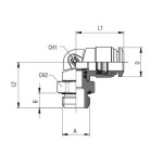 Racor codo giratorio cilindrico macho Aignep 10 1/2" codigo 50116 10 1/2