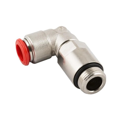 Racor codo prolongado giratorio cilindrico macho Aignep 4 1/4" codigo 50126 4 1/4