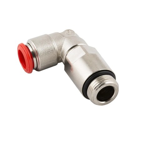 Racor codo prolongado giratorio cilindrico macho Aignep 4 1/4" codigo 50126 4 1/4