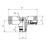 Racor te conica macho Aignep 8 1/4" codigo 50200 8 1/4