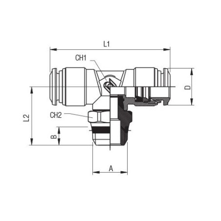 Racor te giratoria conica macho Aignep 10 1/2" codigo 50211 10 1/2