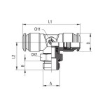 Racor te giratoria cilindrica macho Aignep 8 1/4" codigo 50216 8 1/4