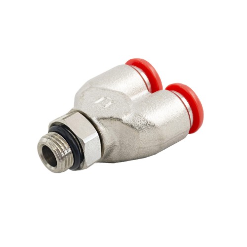 Racor en "Y" orientable macho cilindrico con torica Aignep 8 1/4" codigo 50326 8 1/4
