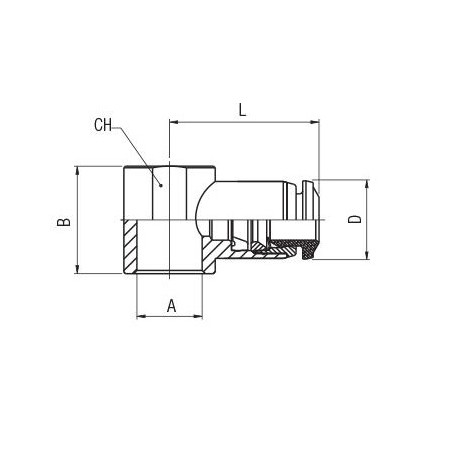 Racor anillo orientable simple Aignep 5 M5 codigo 50500 5 M5