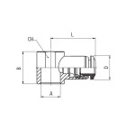 Racor anillo orientable simple Aignep 5 M5 codigo 50500 5 M5