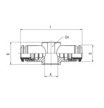 Racor anillo orientable doble Aignep 4 M6 codigo 50510 4 M6