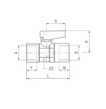 Valvula de paso hembra-hembra NBR Aignep 1/4" 1/4" codigo 6300 1/4 1/4