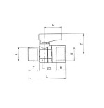 Valvula de paso macho conico-hembra NBR Aignep 1/4" 1/8" codigo 6310 1/4 1/8