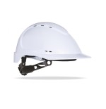 Casco de proteccion ventilado Steelpro arnes textil 2088CTVBL Thor blanco