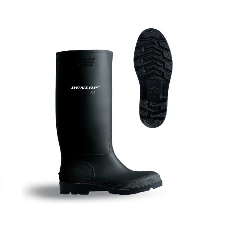 Bota de agua negra Dunlop PVC caña alta 380BVBL talla 40