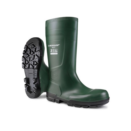 Bota de agua verde de seguridad Dunlop (S5) PVC/Nitrilo caña alta NB2KL01V talla 36