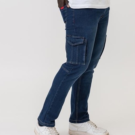 Pantalon largo vaquero multibolsillo azul Austin talla 52