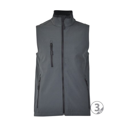 Chaleco softshell 3 capas gris plomo Oslo talla XS