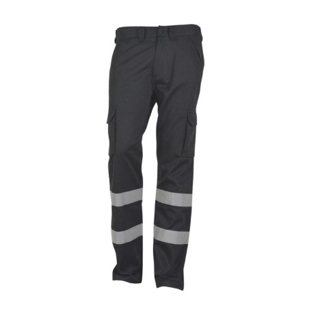 Pantalon largo multibolsillo con bandas reflectantes gris plomo Tucson talla 48