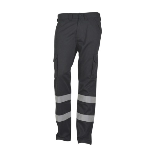 Pantalon largo multibolsillo con bandas reflectantes gris plomo Tucson talla 60