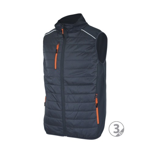 Chaleco acolchado ligero talla 47 gris-naranja Planet talla XL