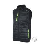 Chaleco acolchado ligero talla 37 negro-verde Planet talla S
