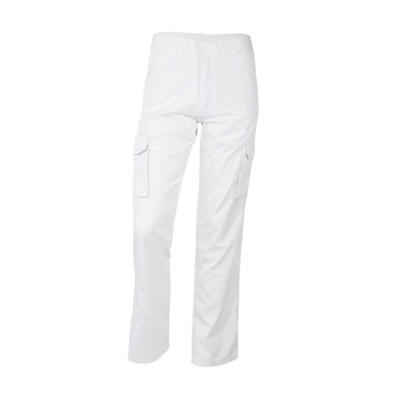 Pantalon largo multibolsillo blanco Detroit talla 42