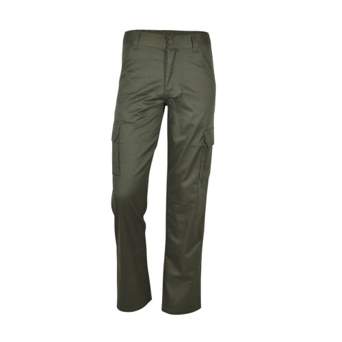 Pantalon largo multibolsillo verde caza Detroit talla 44