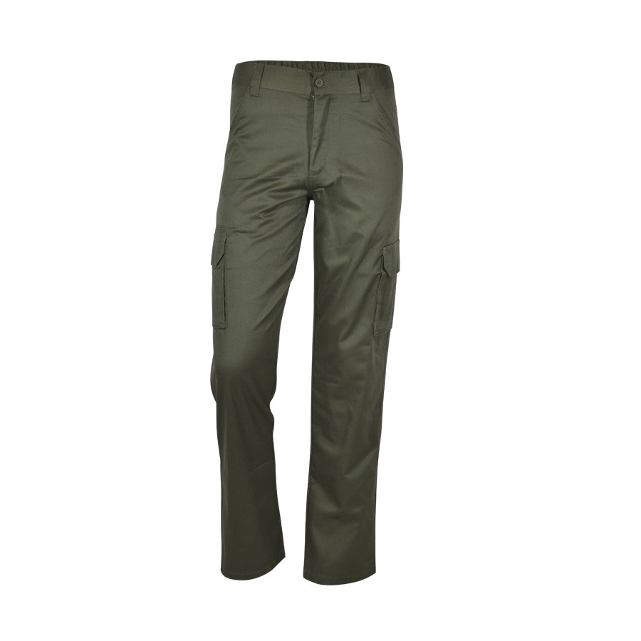 Pantalon largo multibolsillo verde caza Detroit talla 46 Pantalon largo multibolsillo verde caza Detroit talla 46