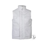 Chaleco cremallera central multibolsillo blanco Denver talla XXL