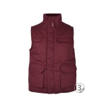 Chaleco cremallera central multibolsillo granate Denver talla S