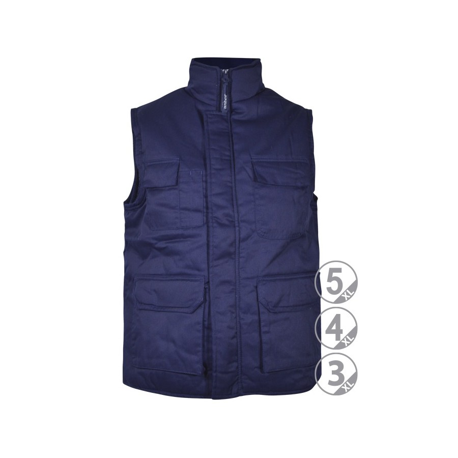 Chaleco cremallera central multibolsillo marino Denver talla S Chaleco cremallera central multibolsillo marino Denver talla S