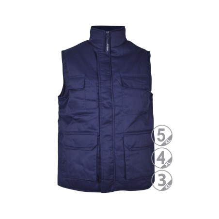 Chaleco cremallera central multibolsillo marino Denver talla M