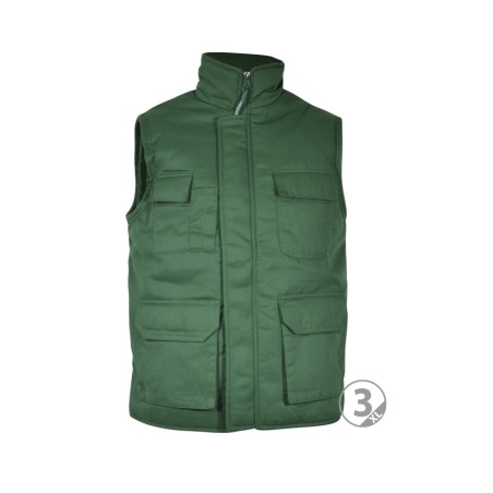 Chaleco cremallera central multibolsillo verde botella Denver talla S