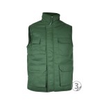 Chaleco cremallera central multibolsillo verde botella Denver talla S