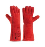 Guante de soldador piel serraje vacuno 1ª con costuras de Kevlar 40 cm.