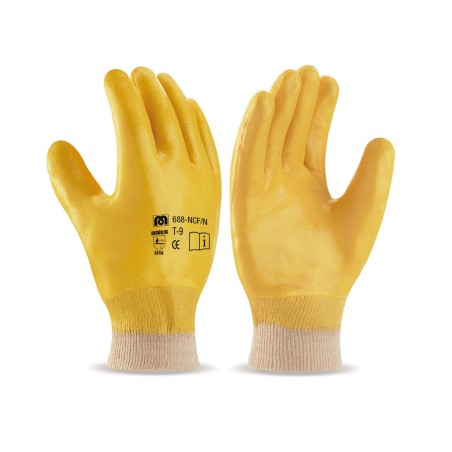Guante de nitrilo flexible dorso cubierto talla 8