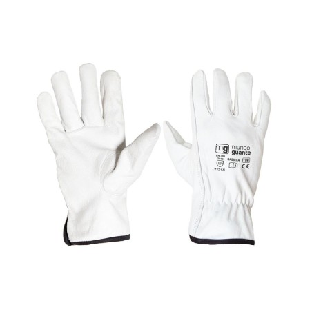Guante de piel flor vacuno y manga elastica talla 10/XL