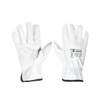Guante de piel flor vacuno y manga elastica talla 10/XL