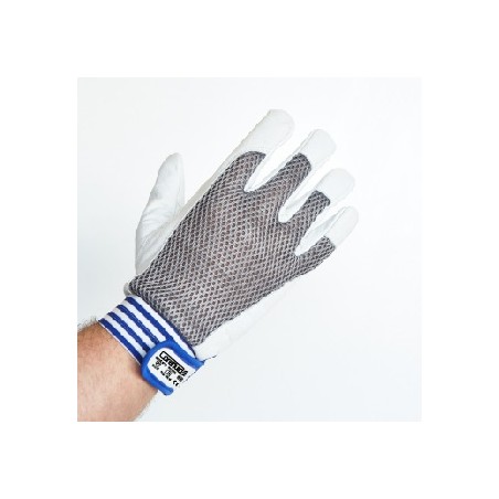 Guante ventilado de piel flor vacuno y polifoam talla 9/L