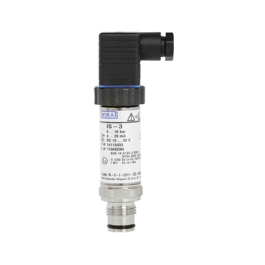 Sensor de presion a/inox. Wika IS-3 0...25 bar rosca G 1/2" B 4-20 mA. 10-30 V.DC. codigo 14122698 Sensor de presion a/inox. Wika IS-3 0...25 bar rosca G 1/2" B 4-20 mA. 10-30 V.DC. codigo 14122698