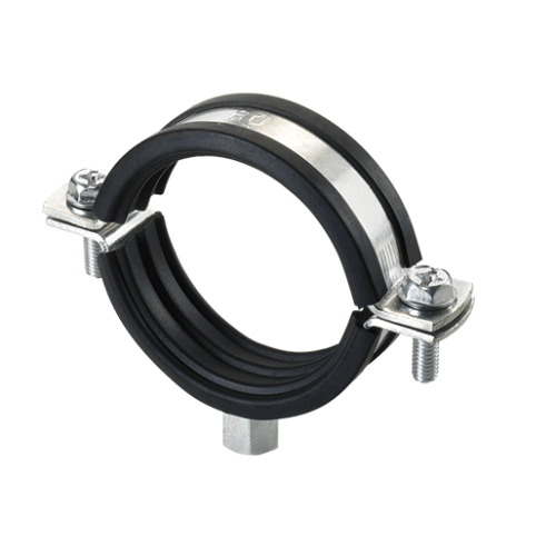 Abrazadera isofonica reforzada cincada 160 mm. 6" (M8+M10)