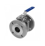 Valvula de esfera 2 piezas paso total a/inox. A-316 con bridas DN-125 y pletina ISO PN-16