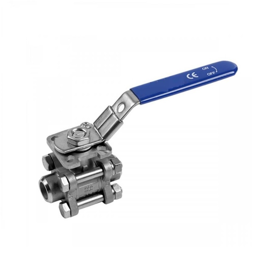 Valvula de esfera 3 piezas paso total a/inox. A-316 con rosca 1-1/2" y pletina ISO PN-63 Valvula de esfera 3 piezas paso total a/inox. A-316 con rosca 1-1/2" y pletina ISO PN-63