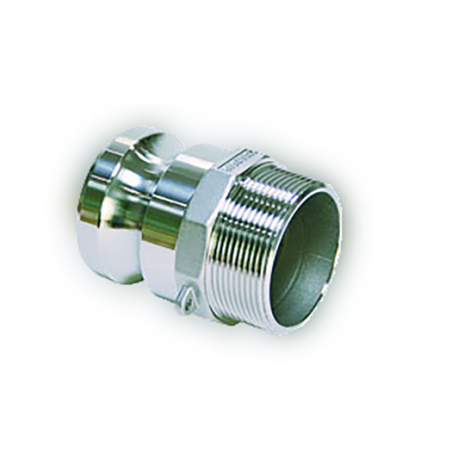 Acoplamiento macho Kamlok tipo F a/inox. rosca macho 3"