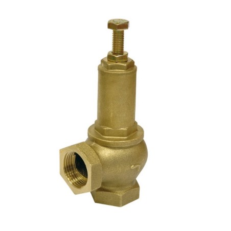 Valvula de seguridad regulable laton con rosca 1-1/4" con escape conducido