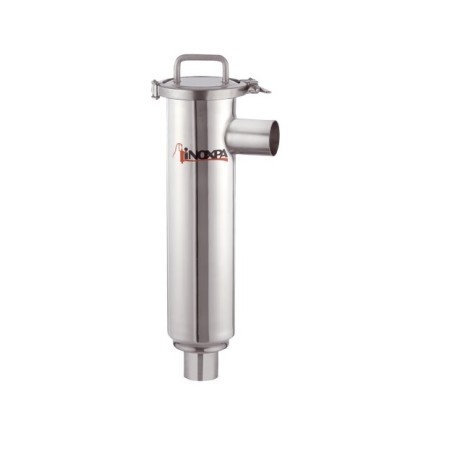 Filtro de escuadra DIN clamp-clamp Inoxpa A-316L DN-80 EPDM FDA sin tamiz